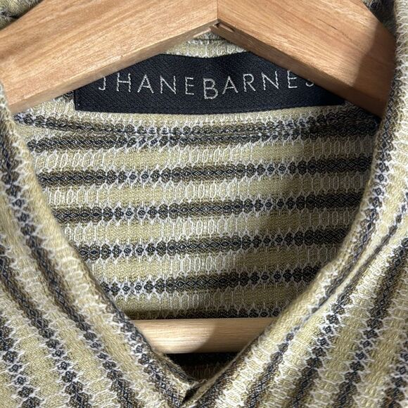 Jhane Barnes mens cotton striped long sleeve button down shirt size 1XLT - Picture 4 of 9